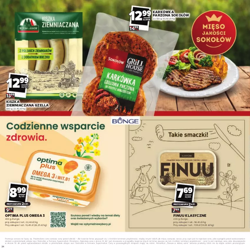 Gazetka promocyjna Stokrotka - Katalog Łap Okazje - ważna 10.07 do 23.07.2025 - strona 24 - produkty: Finuu, Mięso, Optima, Owoce, Sok, Sokołów, Warzywa