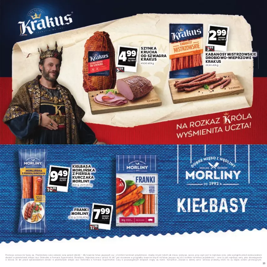 Gazetka promocyjna Stokrotka - Katalog Łap Okazje - ważna 10.07 do 23.07.2025 - strona 25 - produkty: Gra, Kabanos, Kiełbasa, Krakus, Kurczak, Mięso, Morliny, Owoce, Szynka, Warzywa