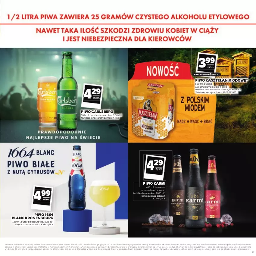 Gazetka promocyjna Stokrotka - Katalog Łap Okazje - ważna 10.07 do 23.07.2025 - strona 27 - produkty: Carlsberg, Karmi, Kasztelan, Kawa, Mięso, Owoce, Piwo, Warzywa
