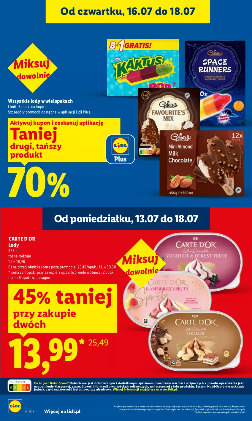 Gazetka promocyjna Lidl - Gazetka ważna od 16.07 do 18.07 - ważna 16.07 do 18.07.2026 - strona 18 - produkty: Carte d'Or, Lody