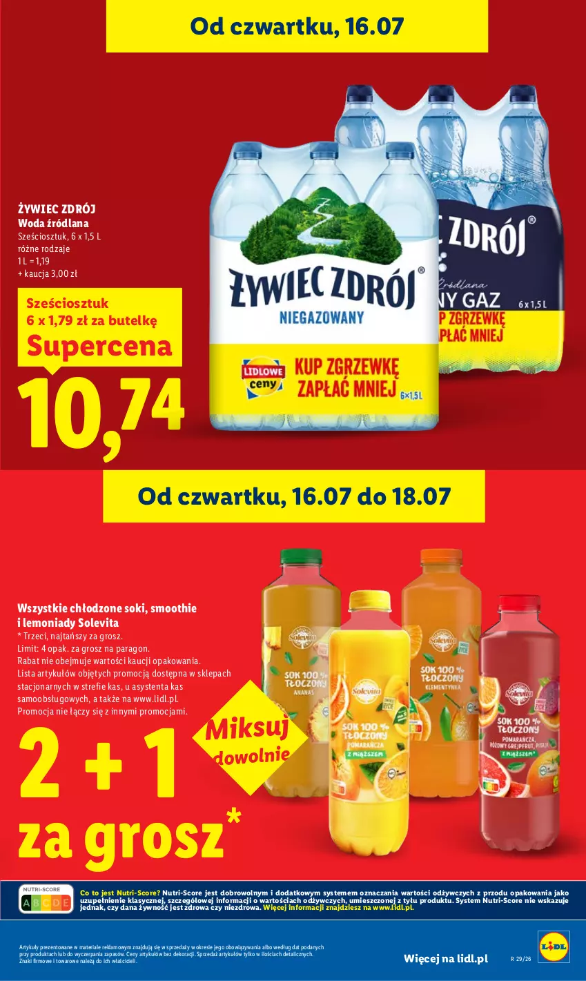 Gazetka promocyjna Lidl - Gazetka ważna od 16.07 do 18.07 - ważna 16.07 do 18.07.2026 - strona 21 - produkty: LANA, Smoothie, Sok, Woda
