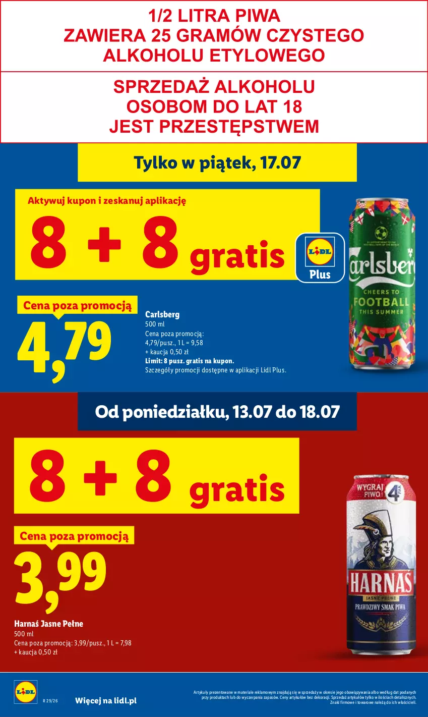 Gazetka promocyjna Lidl - Gazetka ważna od 16.07 do 18.07 - ważna 16.07 do 18.07.2026 - strona 22 - produkty: Carlsberg, Gra, Harnaś