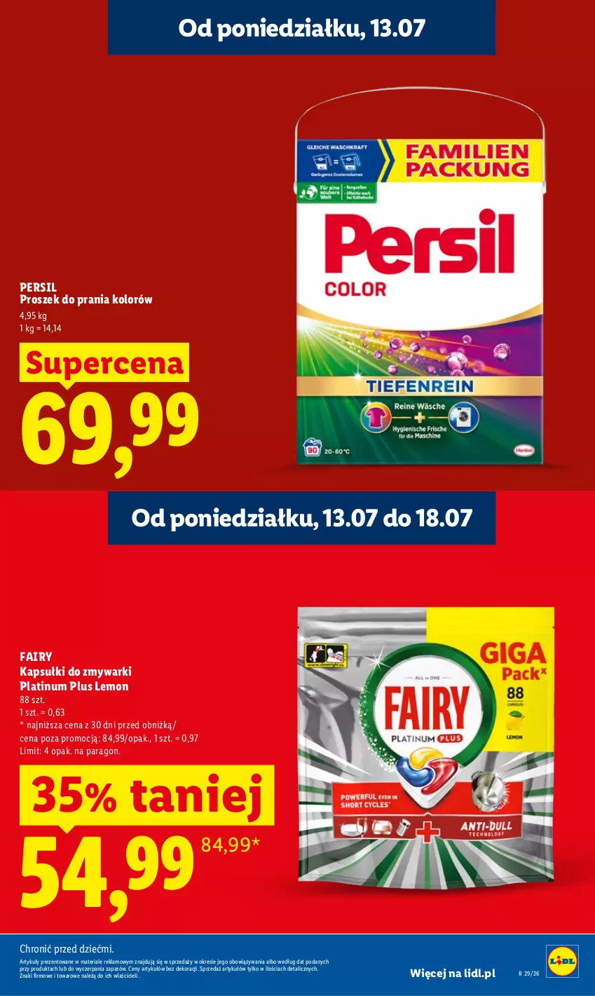 Gazetka promocyjna Lidl - Gazetka ważna od 16.07 do 18.07 - ważna 16.07 do 18.07.2026 - strona 23 - produkty: Fa, Fairy, Persil, Proszek do prania, Zmywarki