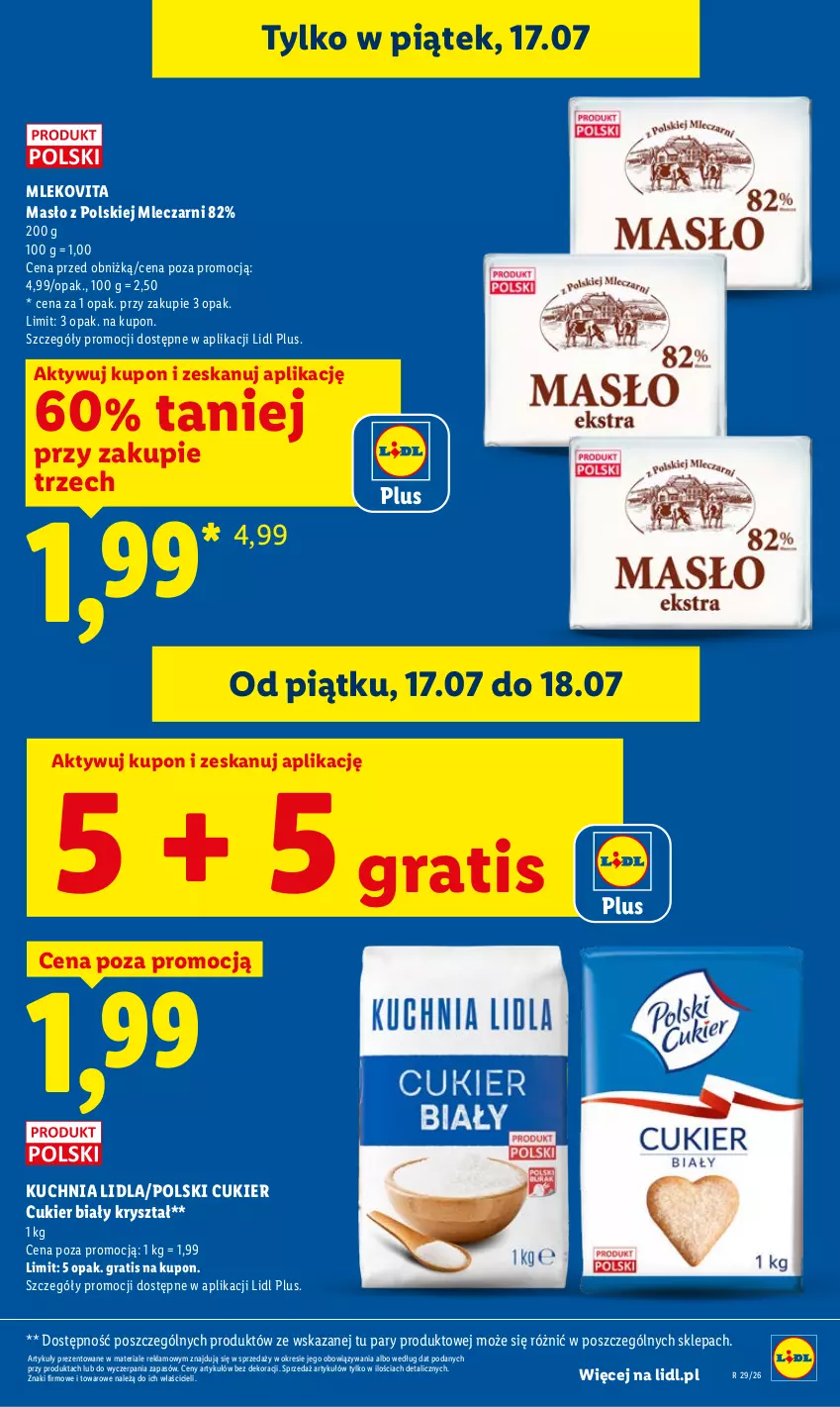 Gazetka promocyjna Lidl - Gazetka ważna od 16.07 do 18.07 - ważna 16.07 do 18.07.2026 - strona 3 - produkty: Cukier, Gra, Kuchnia, Masło, Mleko, Mlekovita