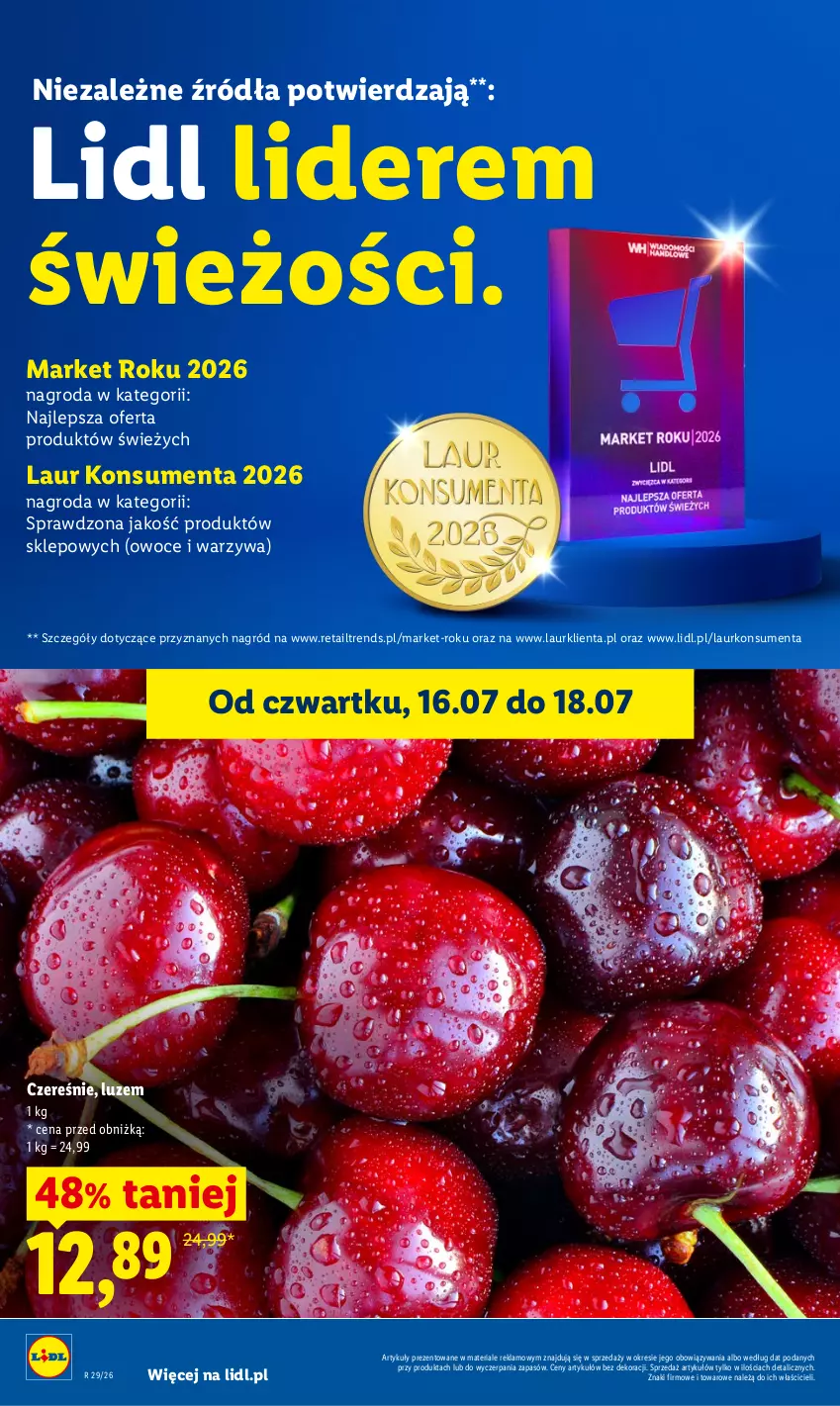Gazetka promocyjna Lidl - Gazetka ważna od 16.07 do 18.07 - ważna 16.07 do 18.07.2026 - strona 44 - produkty: Laur, Owoce, Warzywa