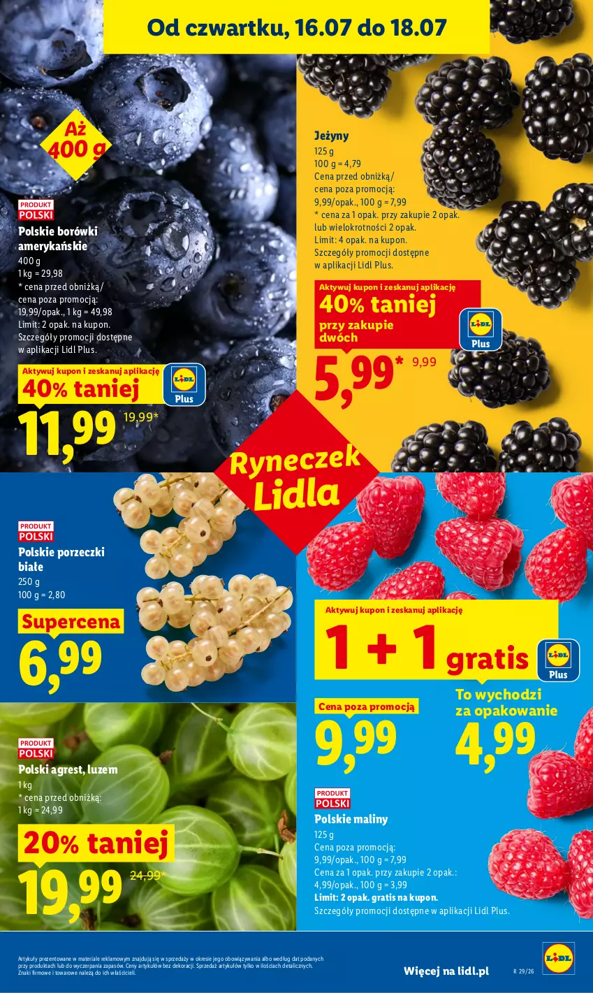 Gazetka promocyjna Lidl - Gazetka ważna od 16.07 do 18.07 - ważna 16.07 do 18.07.2026 - strona 45 - produkty: Gra, Gres, Jeżyny, Maliny, Por