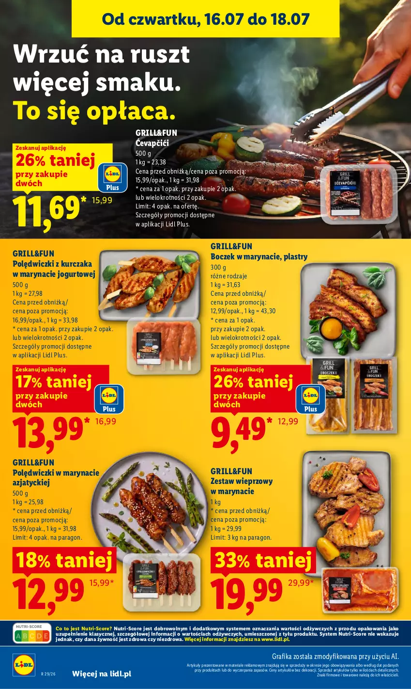 Gazetka promocyjna Lidl - Gazetka ważna od 16.07 do 18.07 - ważna 16.07 do 18.07.2026 - strona 52 - produkty: Boczek, Gra, Grafika, Grill, Jogurt, Kurczak, Polędwiczki z kurczaka