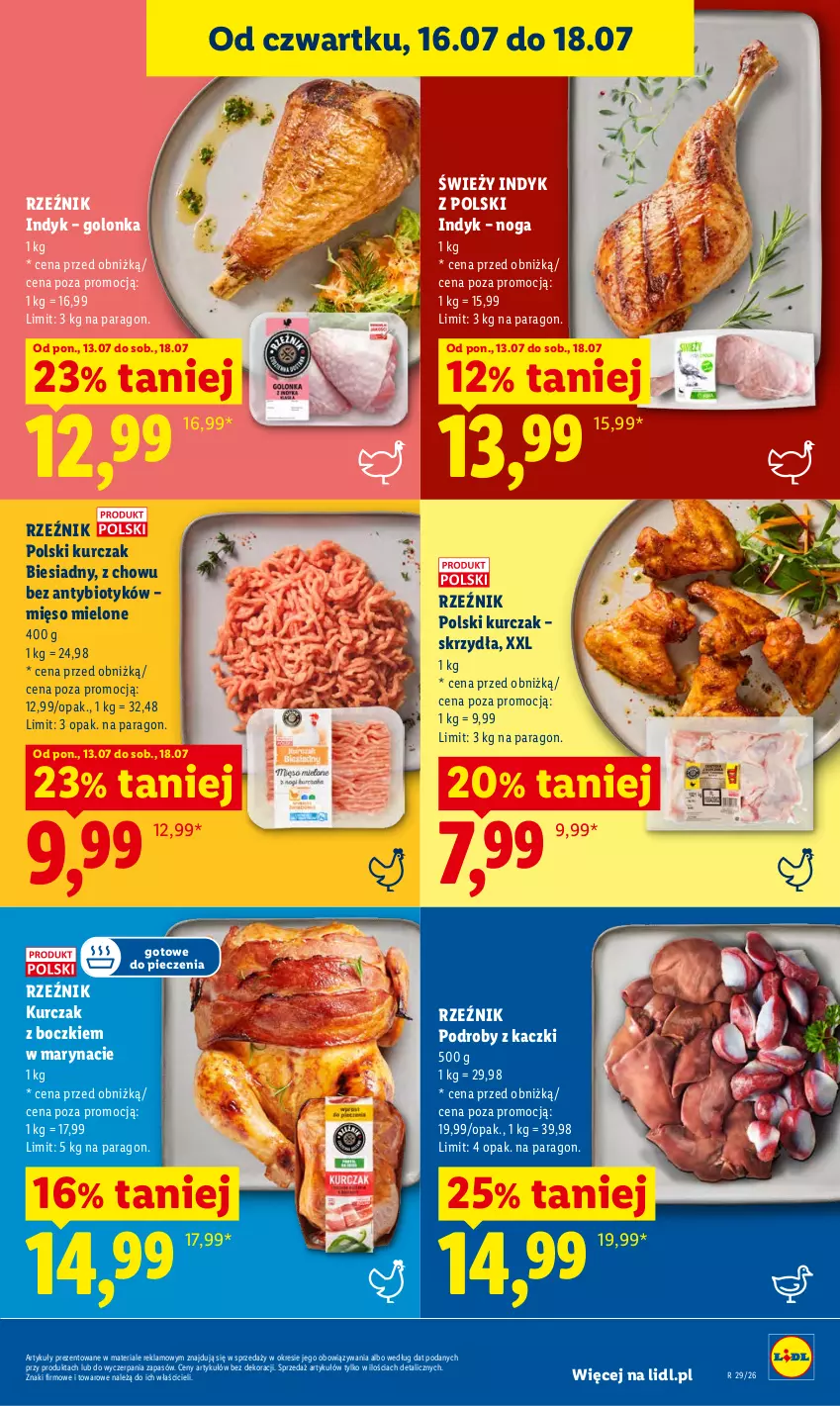 Gazetka promocyjna Lidl - Gazetka ważna od 16.07 do 18.07 - ważna 16.07 do 18.07.2026 - strona 59 - produkty: Kurczak, Mięso, Mięso mielone, Piec, Podroby z kaczki
