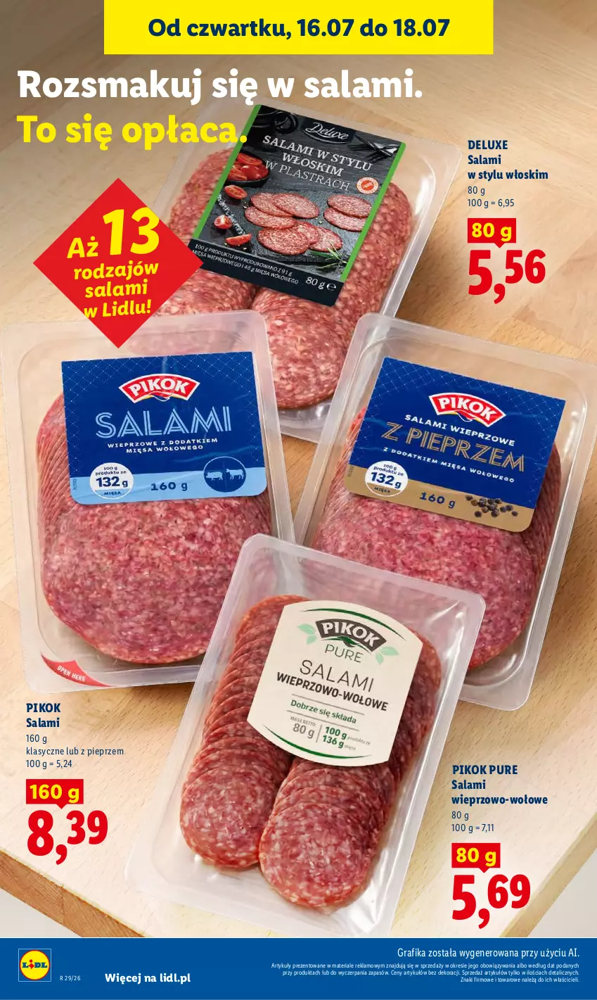 Gazetka promocyjna Lidl - Gazetka ważna od 16.07 do 18.07 - ważna 16.07 do 18.07.2026 - strona 62 - produkty: Gra, Grafika, Pieprz, PIKOK, Pur, Salami