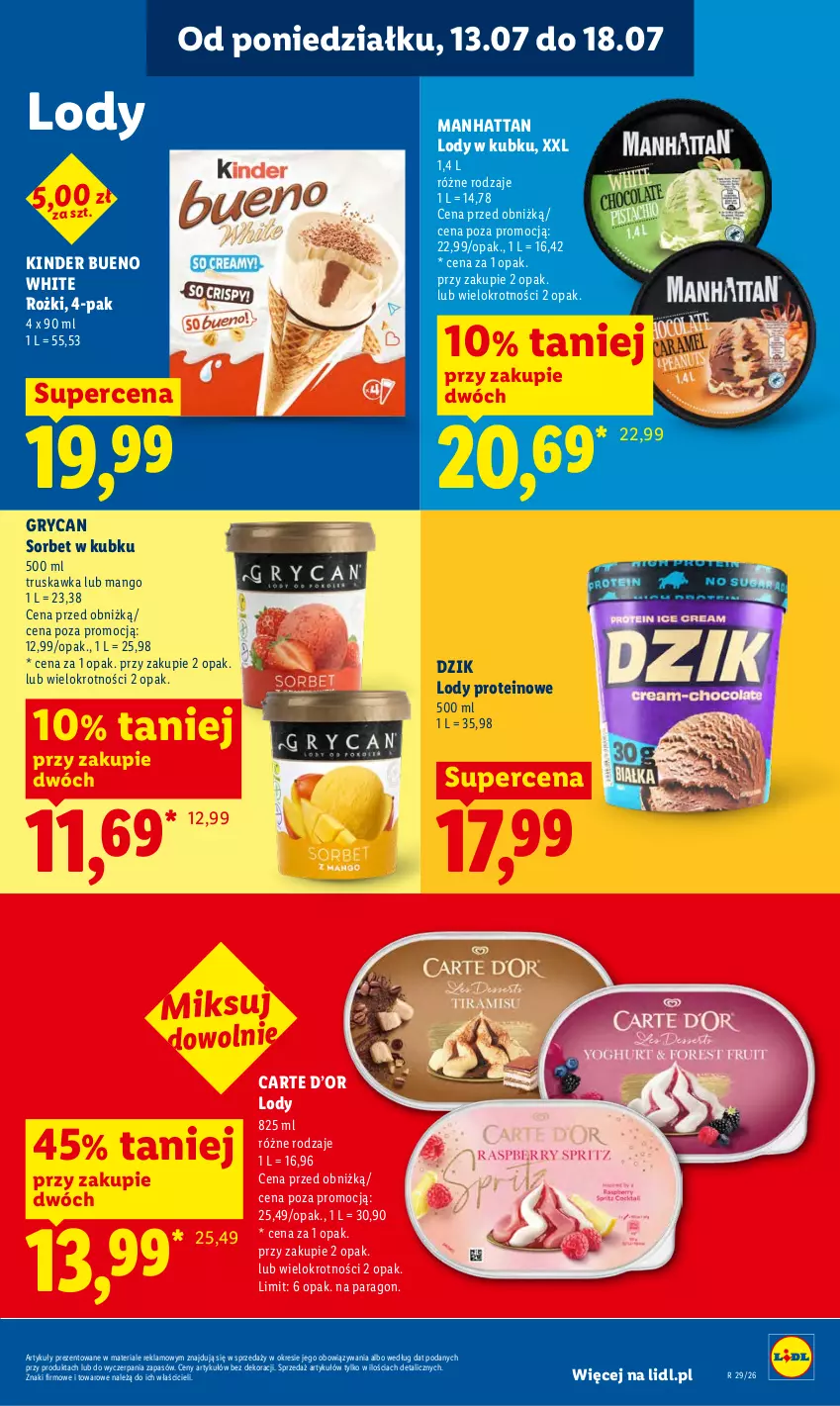 Gazetka promocyjna Lidl - Gazetka ważna od 16.07 do 18.07 - ważna 16.07 do 18.07.2026 - strona 71 - produkty: Gry, Kinder, Kinder Bueno, Lody, Mango