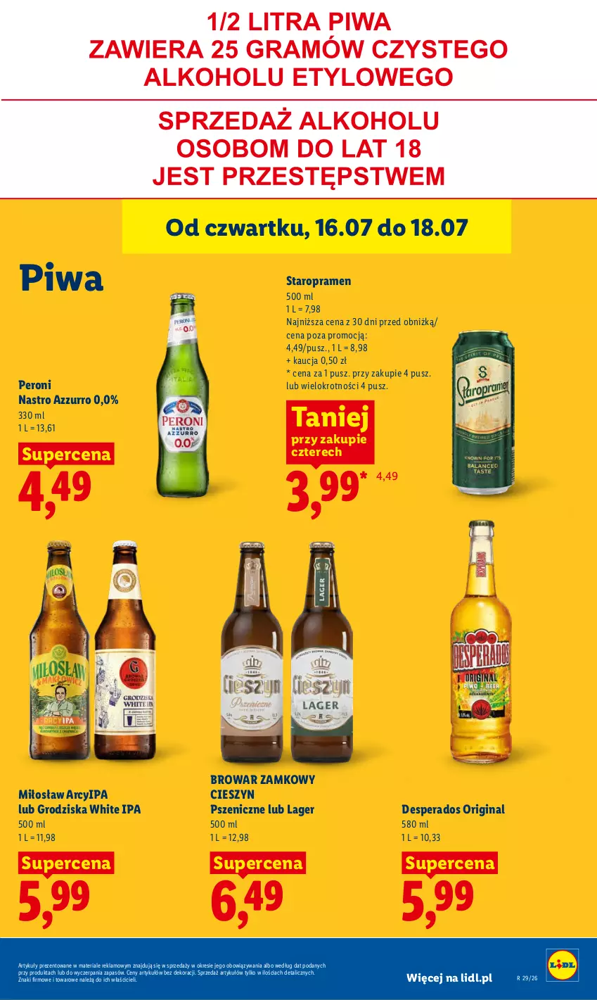 Gazetka promocyjna Lidl - Gazetka ważna od 16.07 do 18.07 - ważna 16.07 do 18.07.2026 - strona 77 - produkty: Desperados, Gin, Piwa