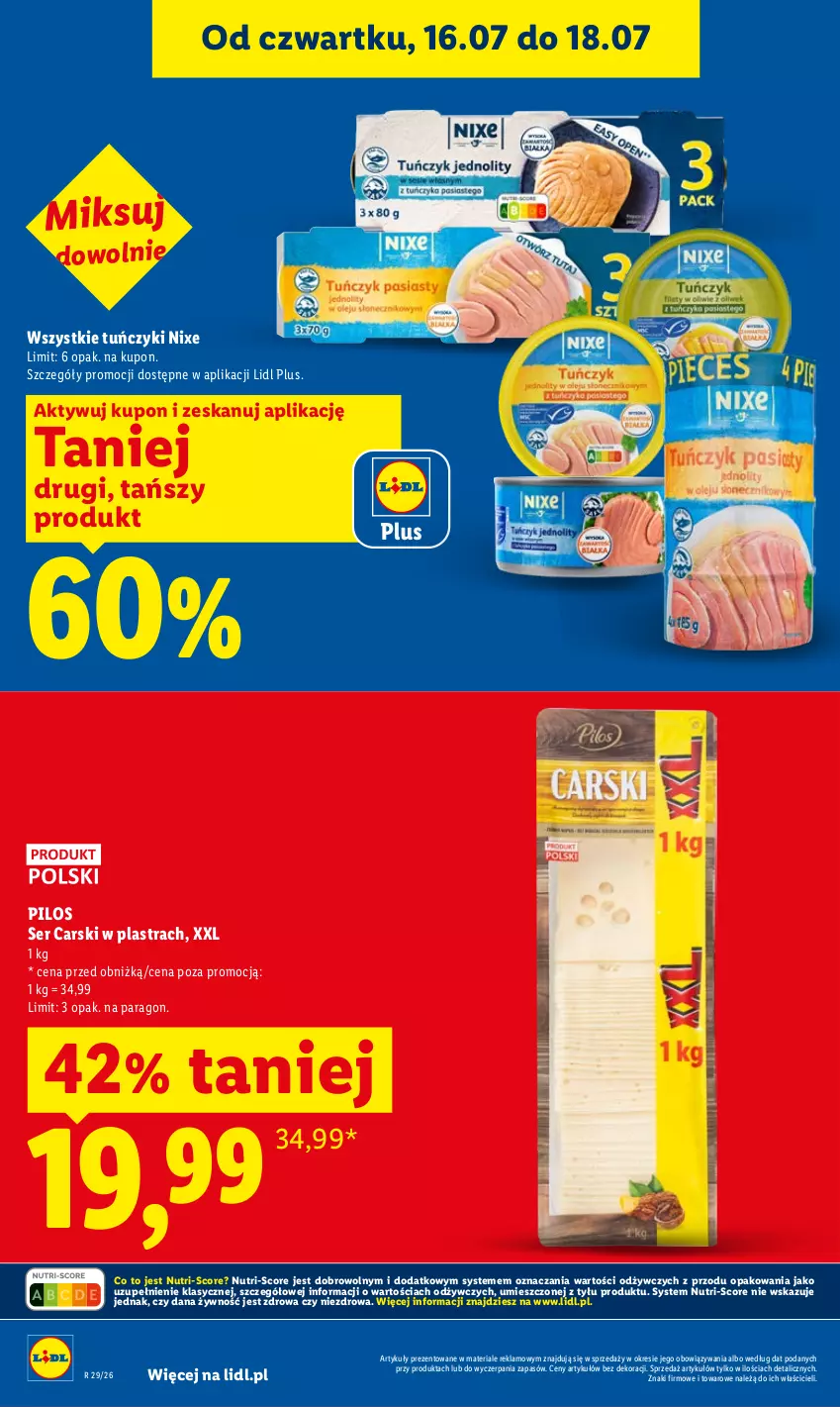 Gazetka promocyjna Lidl - Gazetka ważna od 16.07 do 18.07 - ważna 16.07 do 18.07.2026 - strona 8 - produkty: Cars, Pilos, Ser, Tuńczyk