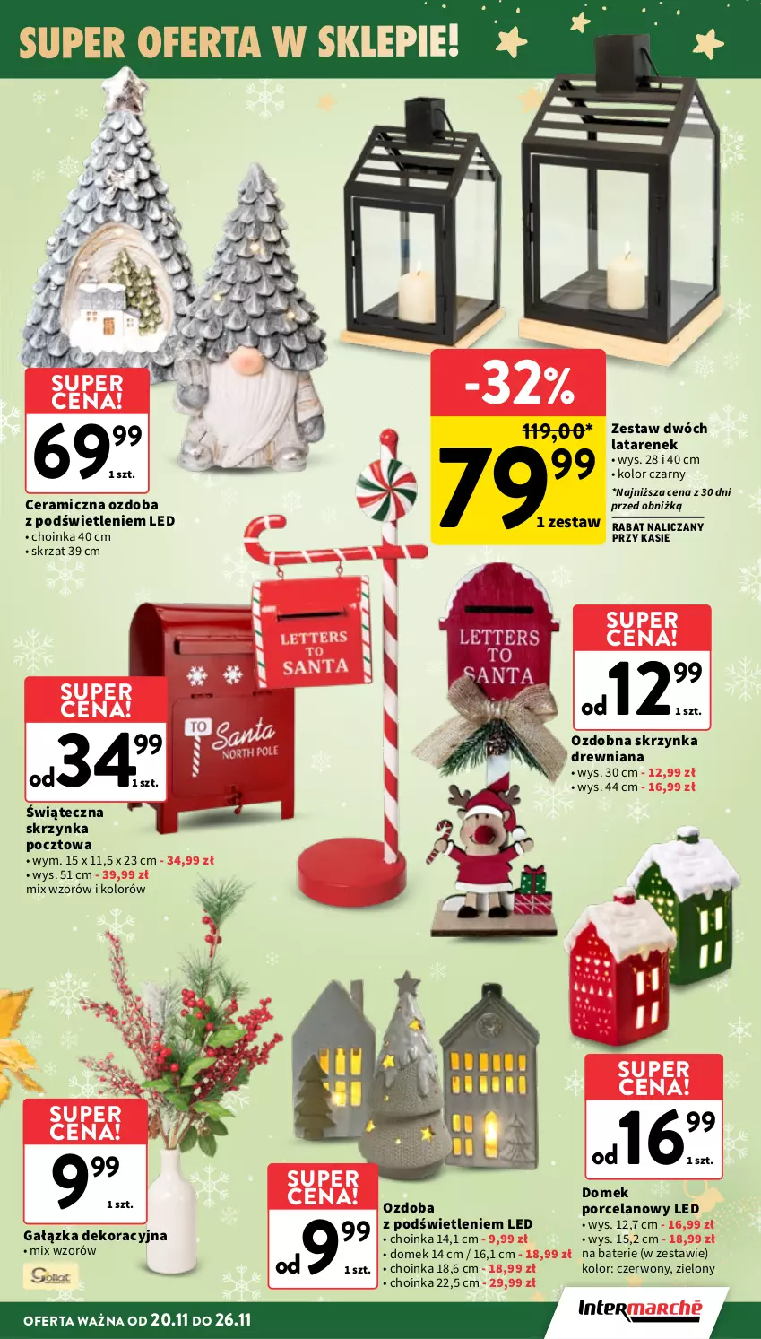 Gazetka promocyjna Intermarche - Gazetka promocyjna - ważna 20.11 do 26.11.2025 - strona 13 - produkty: Choinka, Inka, Ozdoba, Por, Skrzat, Skrzynka drewniana