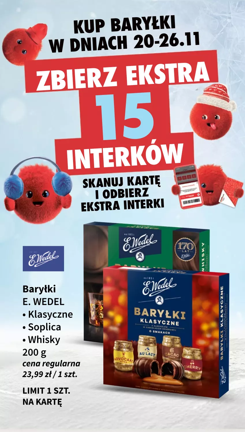 Gazetka promocyjna Intermarche - Gazetka promocyjna - ważna 20.11 do 26.11.2025 - strona 18 - produkty: Baryłki, E. Wedel, Soplica, Whisky