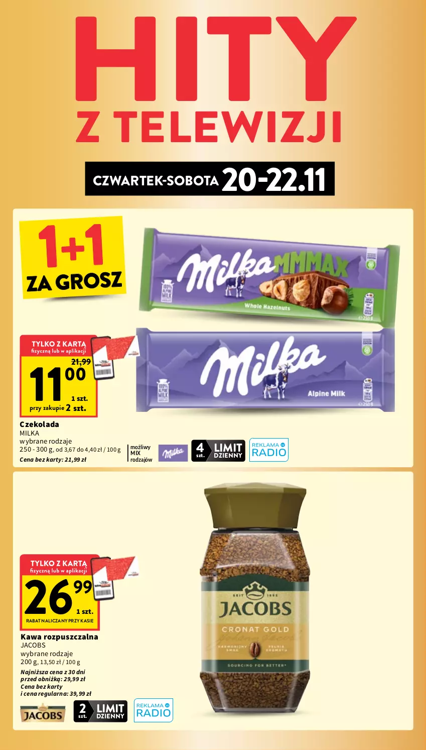 Gazetka promocyjna Intermarche - Gazetka promocyjna - ważna 20.11 do 26.11.2025 - strona 2 - produkty: Czekolada, Jacobs, Kawa, Kawa rozpuszczalna, Milka