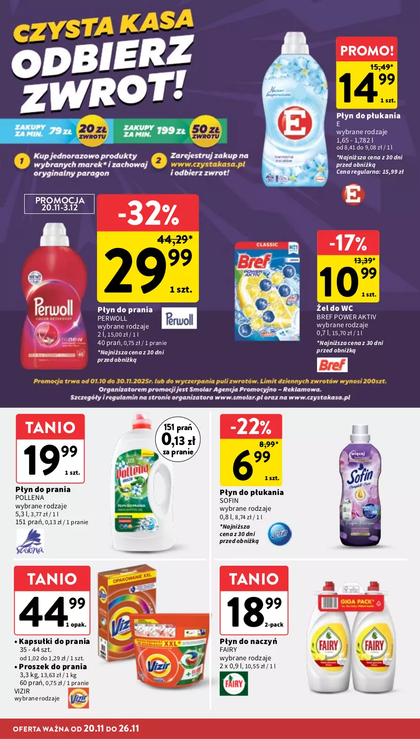 Gazetka promocyjna Intermarche - Gazetka promocyjna - ważna 20.11 do 26.11.2025 - strona 37 - produkty: Bref, Fa, Fairy, Kapsułki do prania, Perwoll, Płyn do płukania, Płyn do prania, Proszek do prania, Vizir