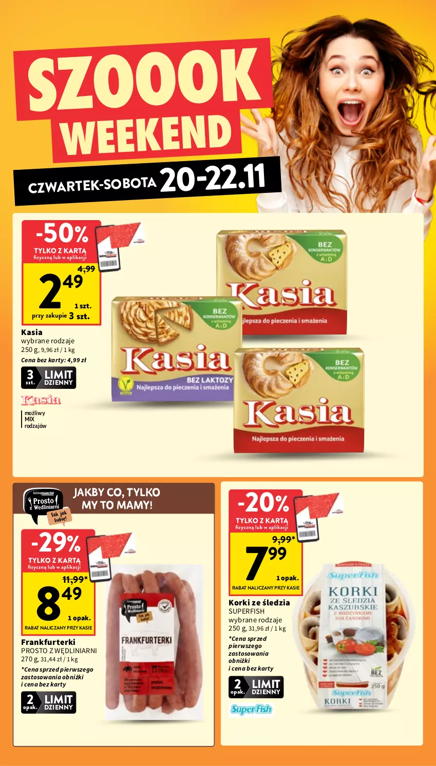 Gazetka promocyjna Intermarche - Gazetka promocyjna - ważna 20.11 do 26.11.2025 - strona 4 - produkty: Frankfurterki, Kasia