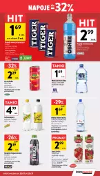 Gazetka promocyjna Intermarche - Gazetka promocyjna - Gazetka - ważna od 26.11 do 26.11.2025 - strona 34 - produkty: Nałęczowianka, Sok, Napoje, Fortuna, Tiger, Oranżada, Schweppes, Hellena, Napój izotoniczny, Oshee, Woda mineralna, Napój niegazowany, Staropolanka, Woda, Napój