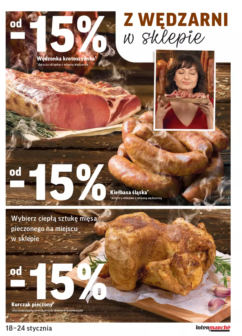 Gazetka promocyjna Intermarche - ważna 18.01 do 24.01.2022 - strona 13 - produkty: Kiełbasa, Kiełbasa śląska, Kurczak, Piec