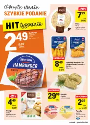 Gazetka promocyjna Intermarche - Gazetka - ważna od 24.01 do 24.01.2022 - strona 22 - produkty: Kurczak, Pierogi, Pastella, Hamburger, Polędwiczki z kurczaka, Virtu, Pizza, Burger, Morliny, Lisner