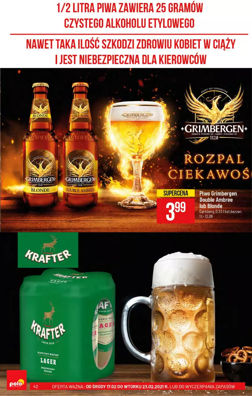 Gazetka promocyjna PoloMarket - Gazetka promocyjna  r - ważna 03.03 do 09.03.2021 - strona 42 - produkty: Carlsberg, Gra, Piec, Piwa, Piwo