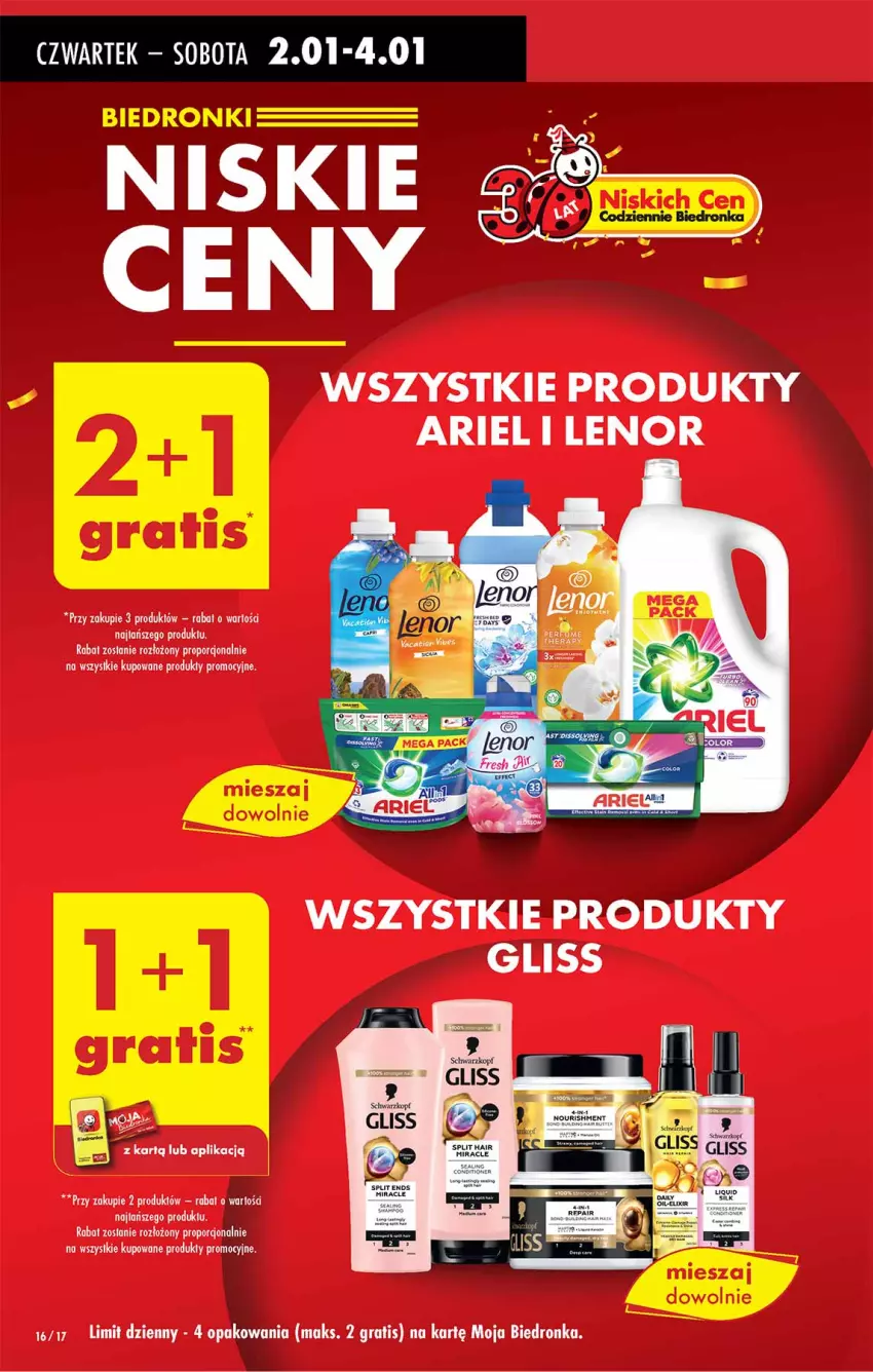 Gazetka promocyjna Biedronka - Od Czwartku - ważna 02.01 do 08.01.2025 - strona 16 - produkty: Ariel, Gra, Lenor, Por, Ser