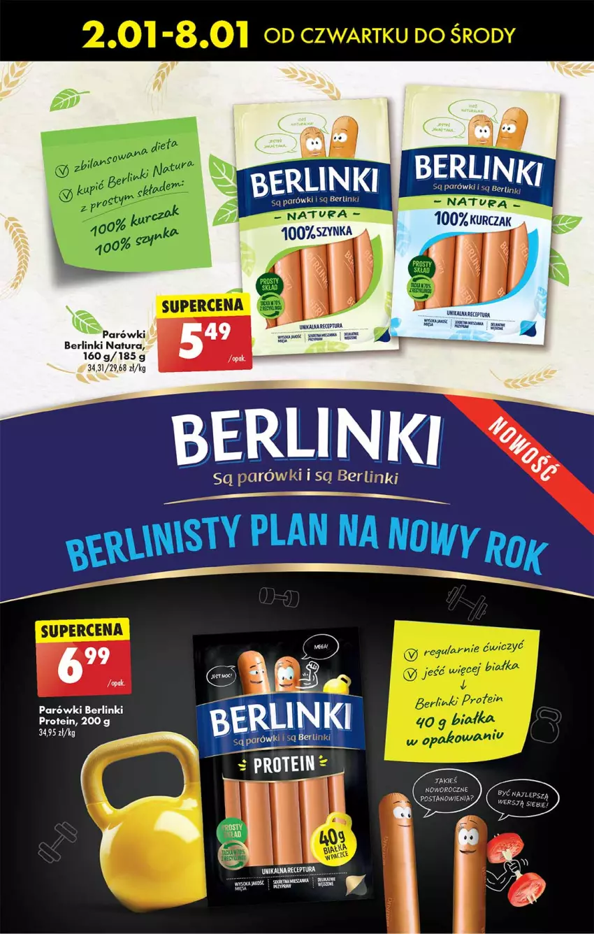 Gazetka promocyjna Biedronka - Od Czwartku - ważna 02.01 do 08.01.2025 - strona 37 - produkty: Berlinki, Kurczak, Parówki, Szynka