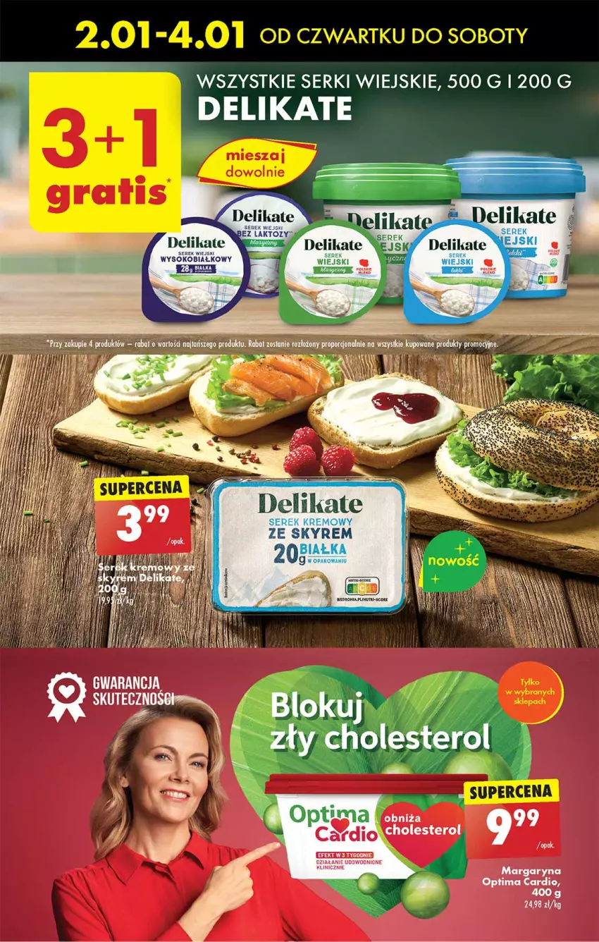 Gazetka promocyjna Biedronka - Od Czwartku - ważna 02.01 do 08.01.2025 - strona 39 - produkty: Optima, Optima Cardio, Ser, Serek, Serek wiejski, Sok