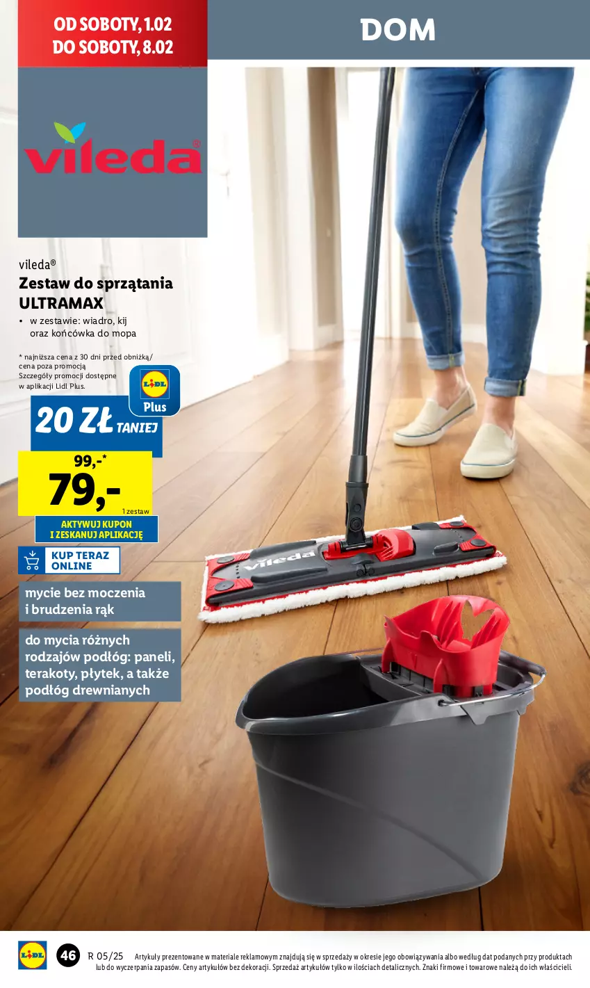 Gazetka promocyjna Lidl - GAZETKA - ważna 27.01 do 01.02.2025 - strona 50 - produkty: Mop, Rama, Tera, Vileda, Wiadro