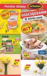 Gazetka promocyjna Arhelan - Gazetka - Gazetka - ważna od 16.04 do 16.04.2023 - strona 1 - produkty: Chrzan, Piątnica, Tulipan, Morliny, Bukiet, Kiełbasa biała, Kiełbasa