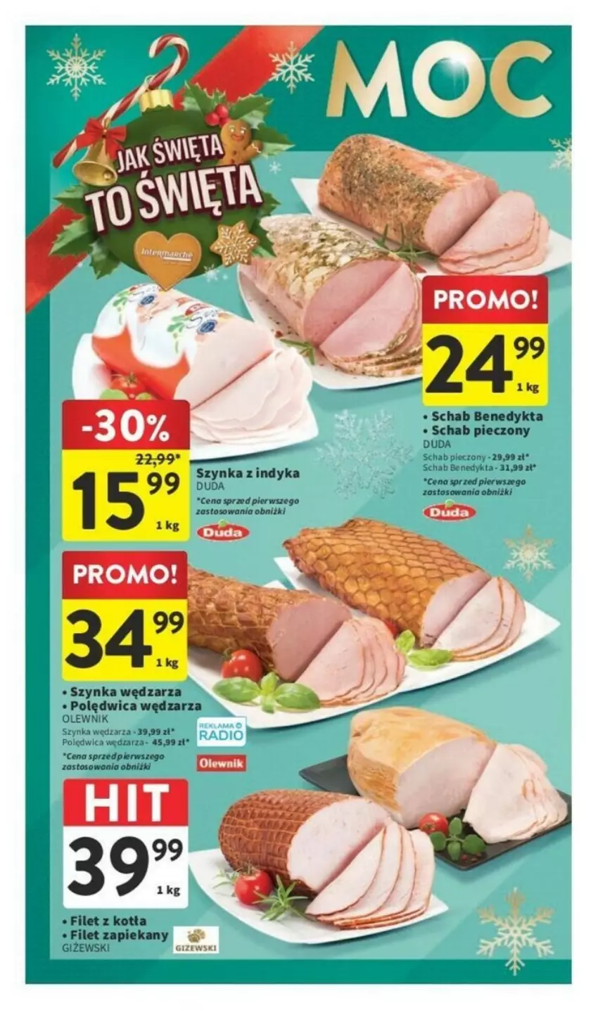 Gazetka promocyjna Intermarche - ważna 14.12 do 18.12.2023 - strona 45 - produkty: Duda, Olewnik, Piec, Polędwica, Schab Benedykta, Schab pieczony, Szynka