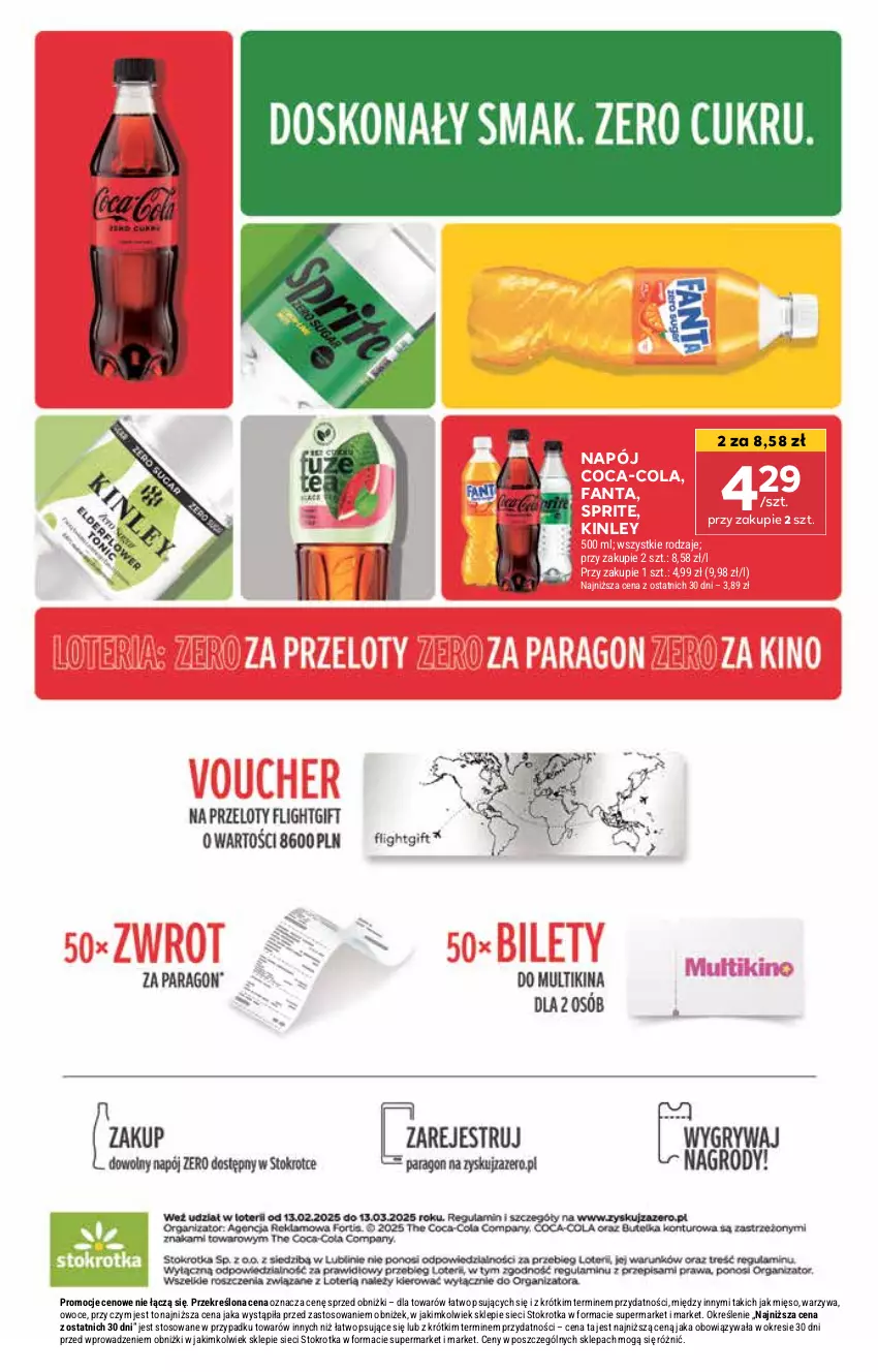 Gazetka promocyjna Stokrotka - Market - ważna 13.02 do 19.02.2025 - strona 14 - produkty: Coca-Cola, Fa, Fanta, Mięso, Napój, Owoce, Sprite, Warzywa