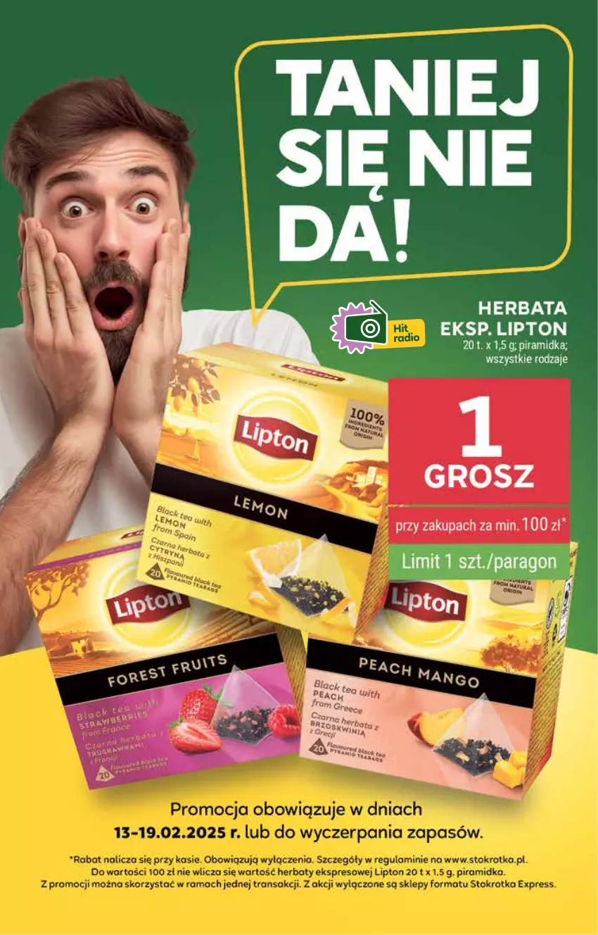 Gazetka promocyjna Stokrotka - Market - ważna 13.02 do 19.02.2025 - strona 2 - produkty: Herbata, Lipton