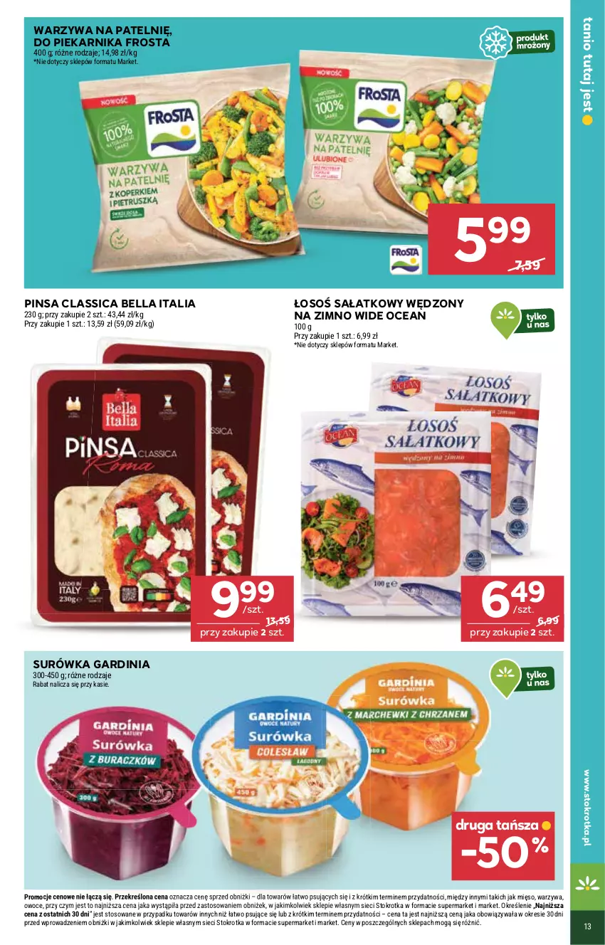 Gazetka promocyjna Stokrotka - Supermarket - ważna 05.01 do 07.01.2026 - strona 13 - produkty: Bell, Bella, Frosta, Mięso, Owoce, Piekarnik, Sałat, Surówka, Warzywa