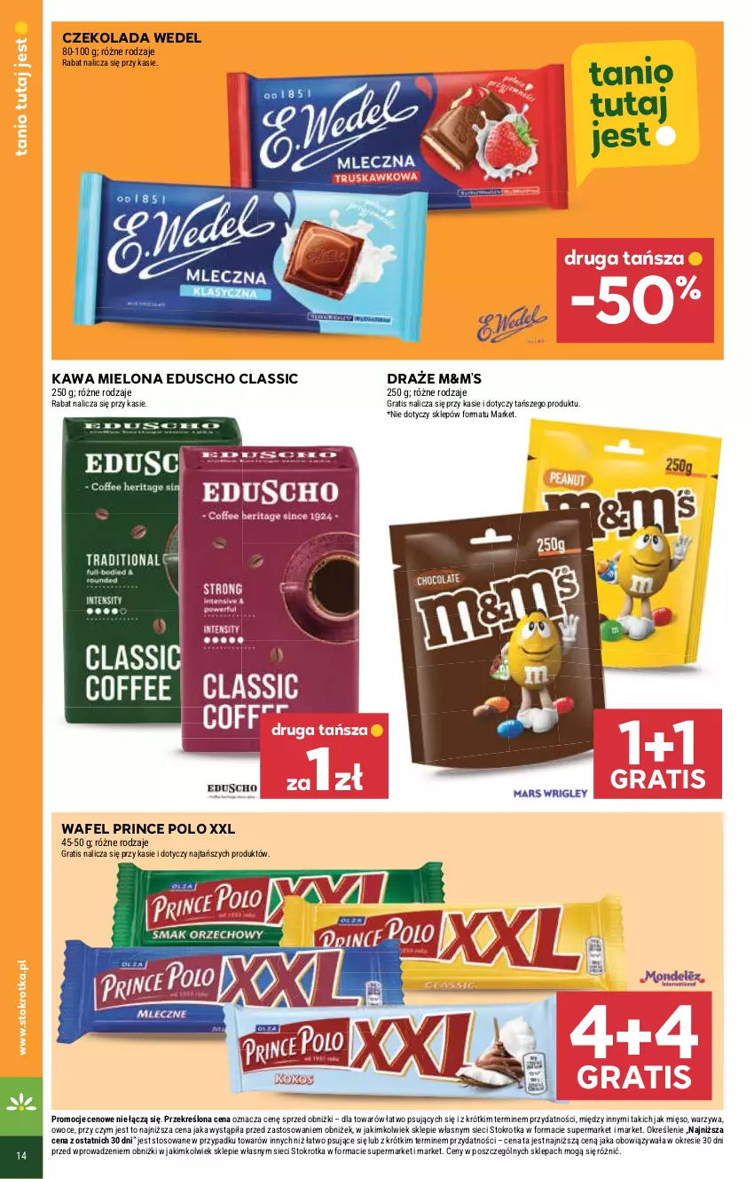 Gazetka promocyjna Stokrotka - Supermarket - ważna 05.01 do 07.01.2026 - strona 14 - produkty: Czekolada, Gra, Kawa, Kawa mielona, Mięso, Owoce, Prince Polo, Warzywa