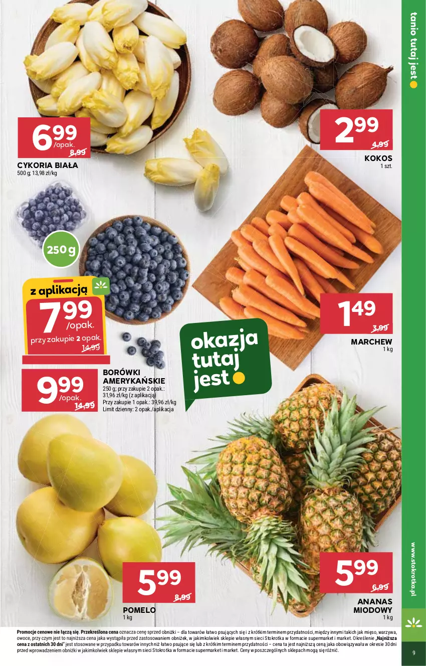 Gazetka promocyjna Stokrotka - Supermarket - ważna 05.01 do 07.01.2026 - strona 9 - produkty: Ananas, Kokos, Mięso, Owoce, Pomelo, Warzywa