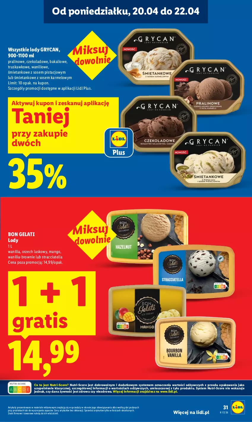 Gazetka promocyjna Lidl - Gazetka ważna od 20.04 do 22.04 - ważna 20.04 do 22.04.2026 - strona 31 - produkty: Brownie, Gra, Gry, Lody, Mango, Sos