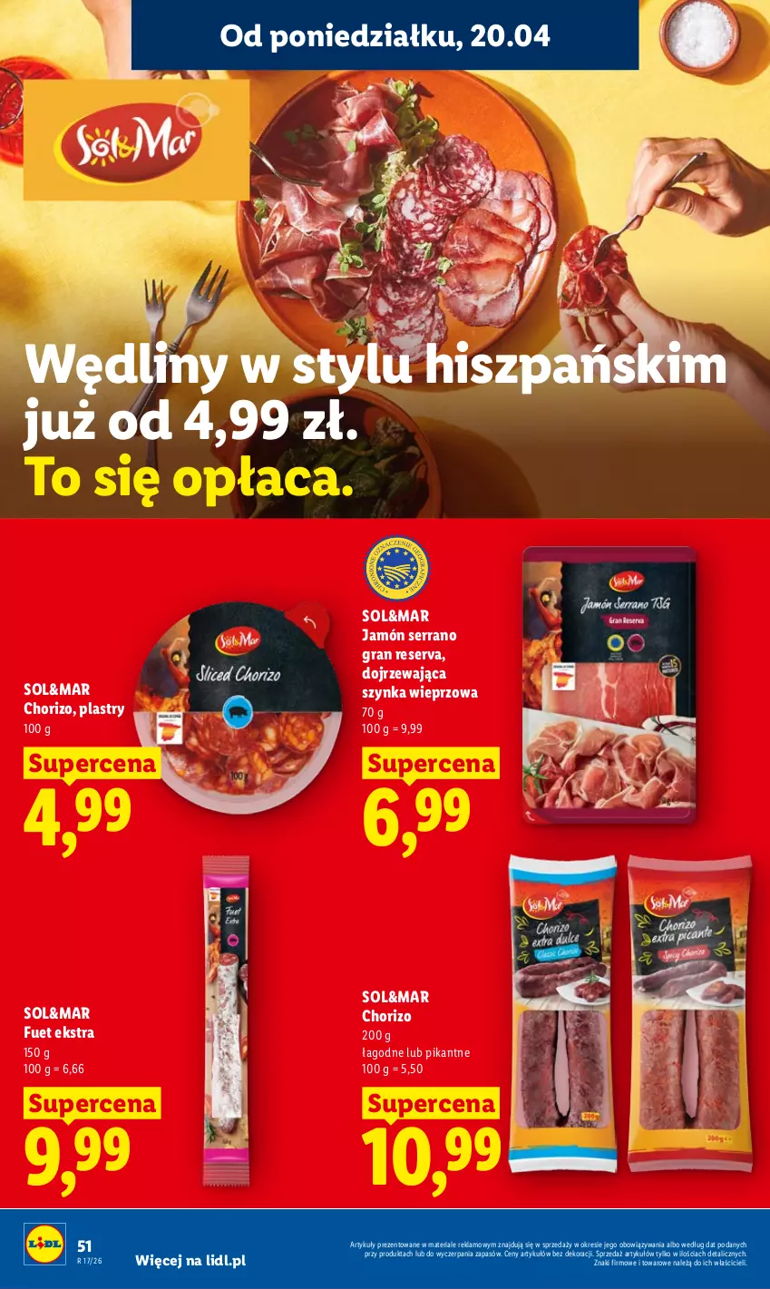 Gazetka promocyjna Lidl - Gazetka ważna od 20.04 do 22.04 - ważna 20.04 do 22.04.2026 - strona 52 - produkty: Gra, Jamón serrano, Ser, Szynka, Szynka wieprzowa