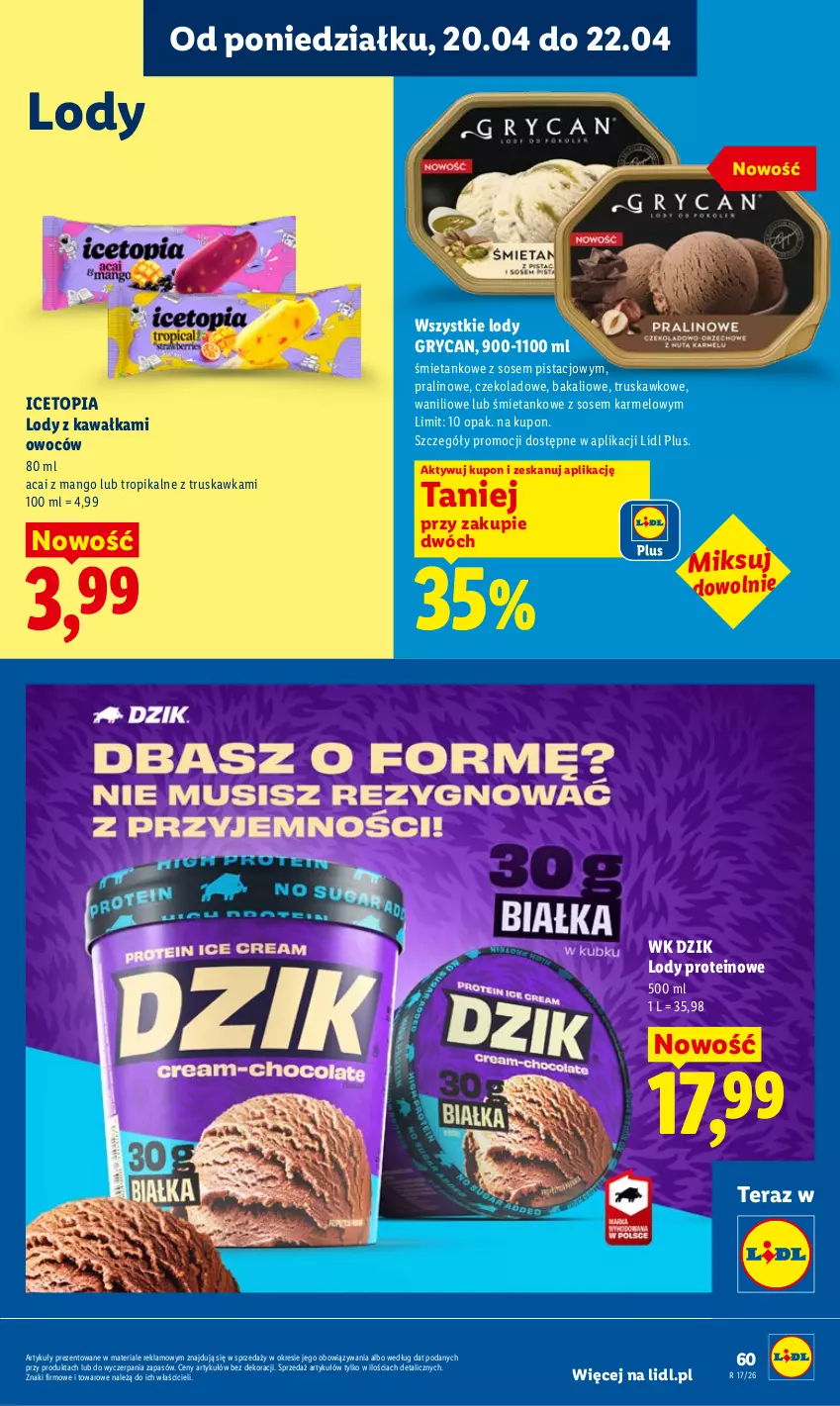 Gazetka promocyjna Lidl - Gazetka ważna od 20.04 do 22.04 - ważna 20.04 do 22.04.2026 - strona 61 - produkty: Gry, Kawa, Lody, Mango, Sos, Tera, Top