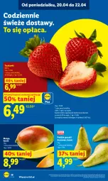 Gazetka promocyjna Lidl - Gazetka ważna od 20.04 do 22.04 - Gazetka - ważna od 22.04 do 22.04.2026 - strona 38 - produkty: Ser, Truskawki, Gruszki, Deser, Mango, Olej