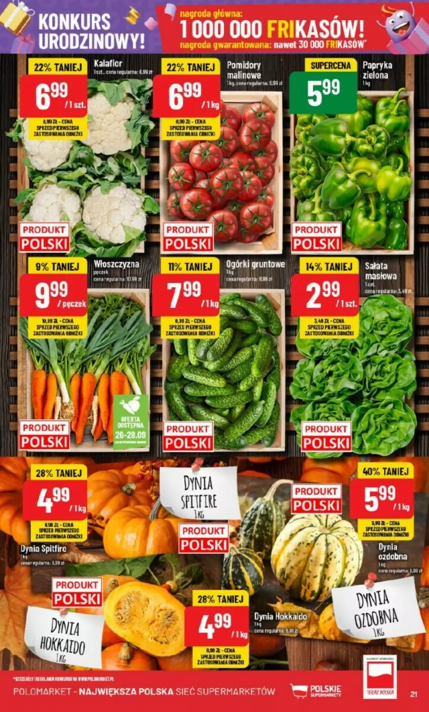 Gazetka promocyjna PoloMarket - ważna 25.09 do 01.10.2024 - strona 14 - produkty: Grunt, Kalafior, Masło, Pomidory