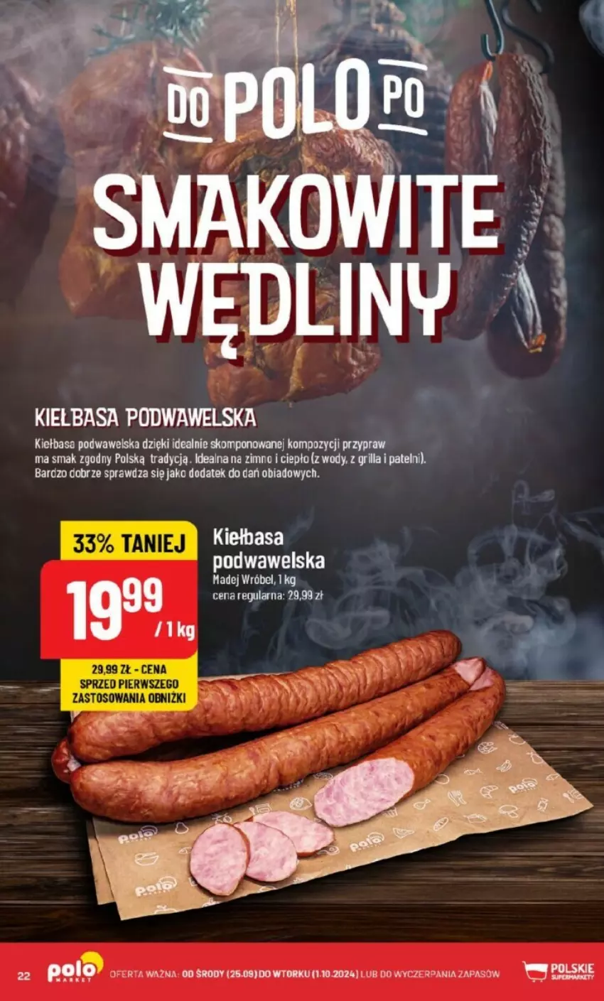 Gazetka promocyjna PoloMarket - ważna 25.09 do 01.10.2024 - strona 15 - produkty: Grill, Kiełbasa, Kiełbasa podwawelska, Madej Wróbel, Wawel