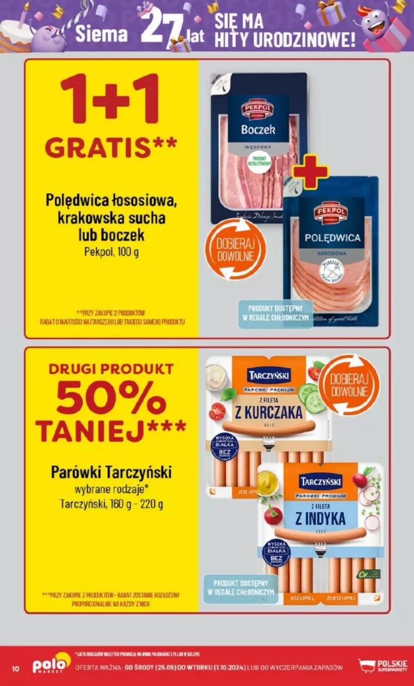 Gazetka promocyjna PoloMarket - ważna 25.09 do 01.10.2024 - strona 2 - produkty: Boczek, Kurczak, Parówki, Pekpol, Polędwica, Sos, Tarczyński