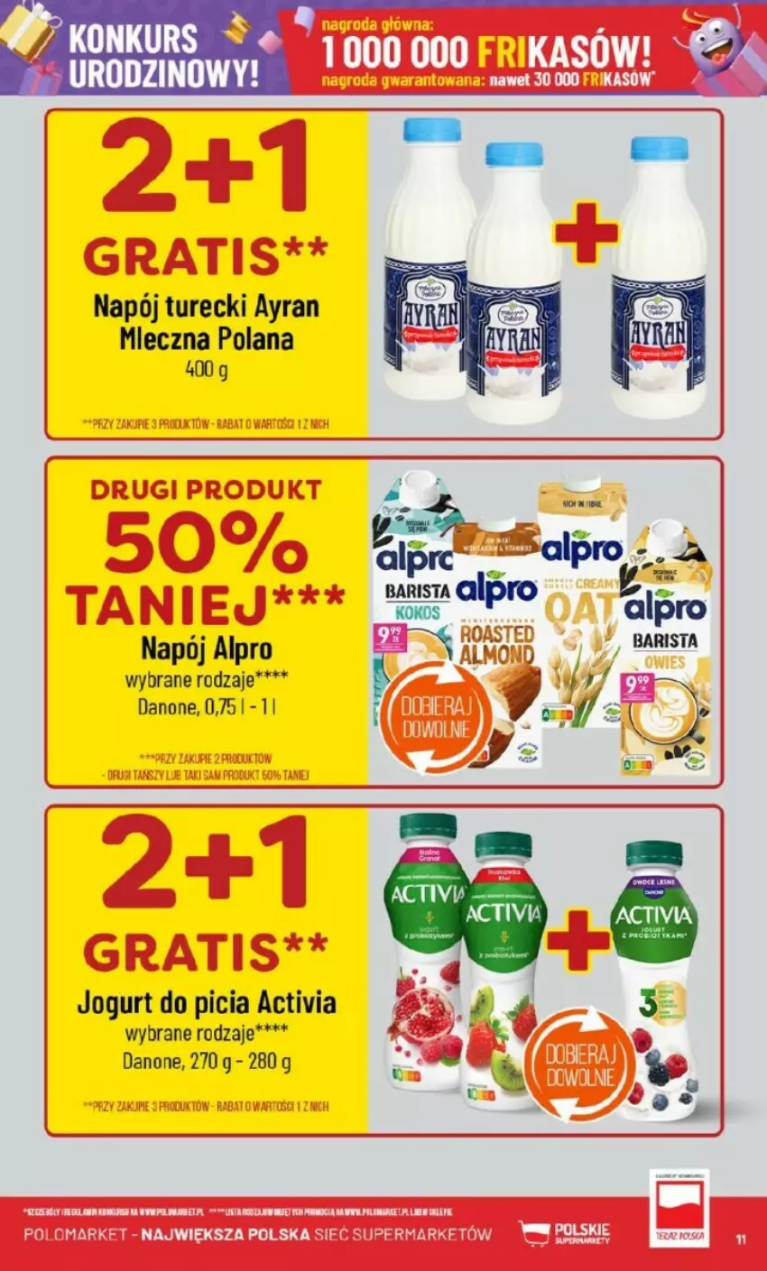 Gazetka promocyjna PoloMarket - ważna 25.09 do 01.10.2024 - strona 3 - produkty: Activia, Alpro, Danone, Jogurt, LANA, Napój