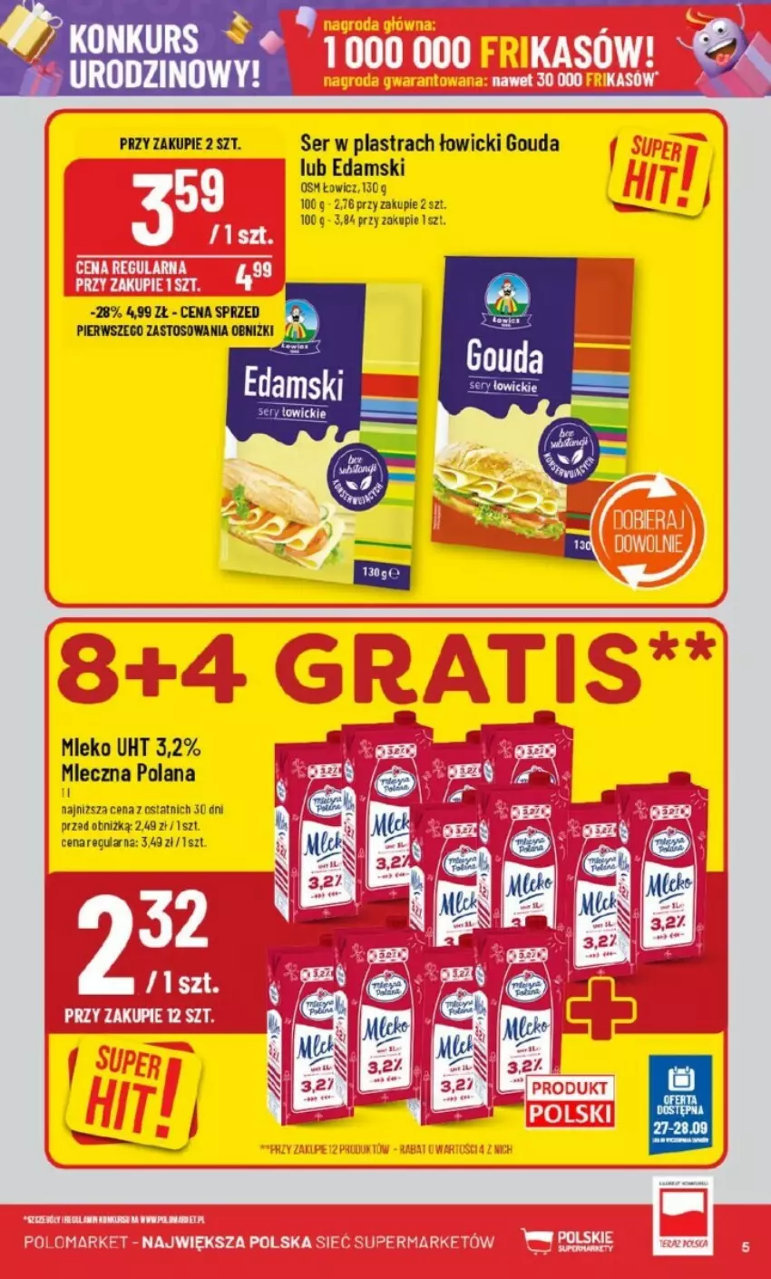 Gazetka promocyjna PoloMarket - ważna 25.09 do 01.10.2024 - strona 45 - produkty: Edam, Gouda, LANA, LG, Mleko, Ser