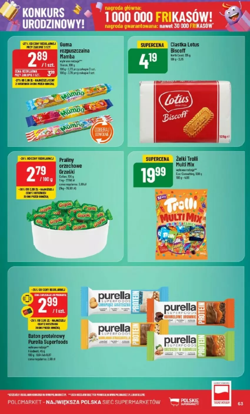 Gazetka promocyjna PoloMarket - ważna 25.09 do 01.10.2024 - strona 60 - produkty: Brownie, Ciastka, EPEE, Grześki, Mamba, Por, Pur