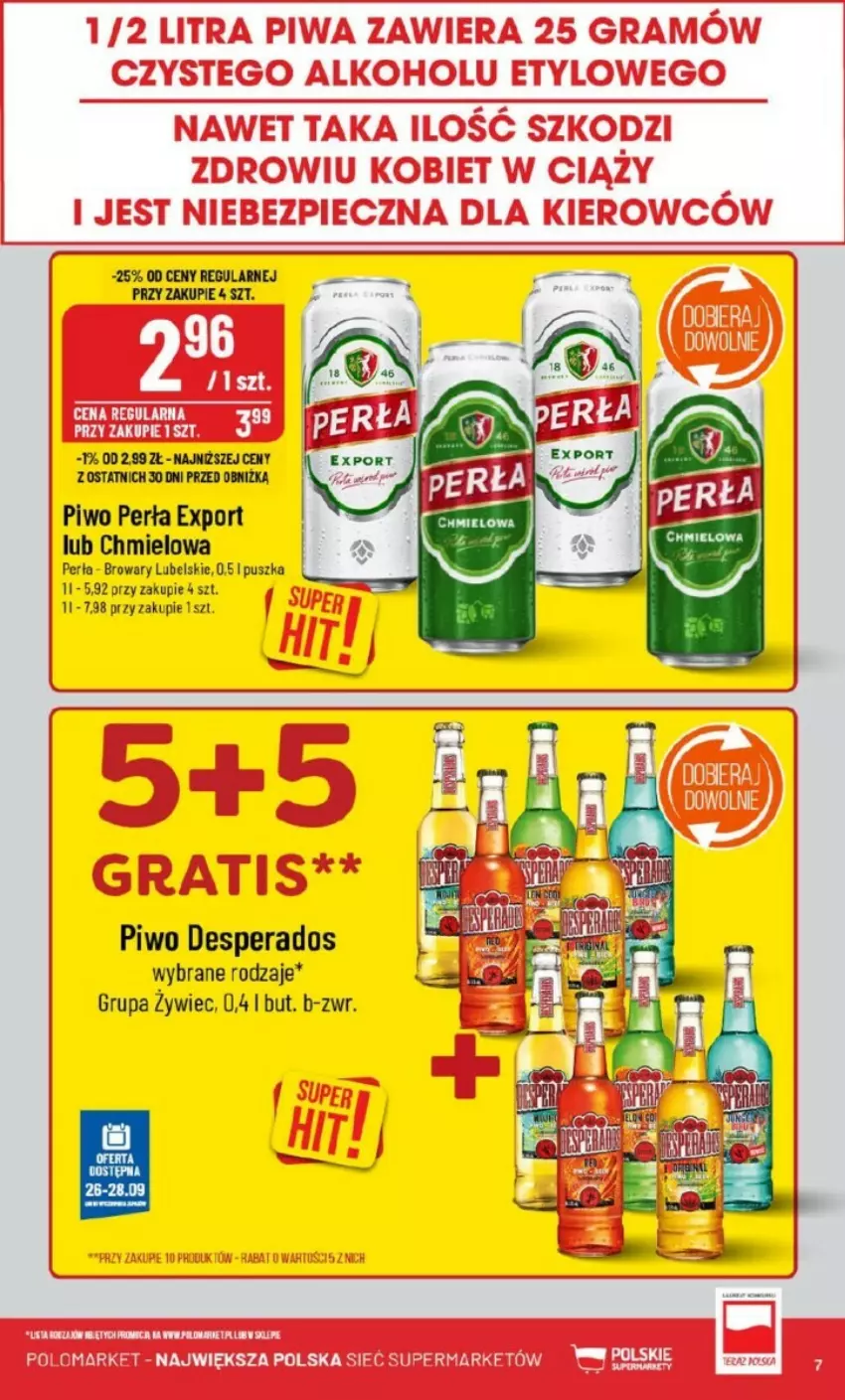 Gazetka promocyjna PoloMarket - ważna 25.09 do 01.10.2024 - strona 67 - produkty: Desperados, Perła, Piwo, Por