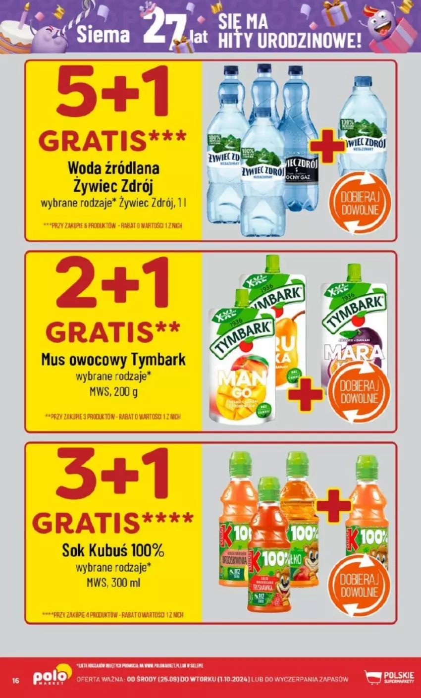 Gazetka promocyjna PoloMarket - ważna 25.09 do 01.10.2024 - strona 8 - produkty: Kubuś, LANA, Mus, Sok, Tymbark, Woda