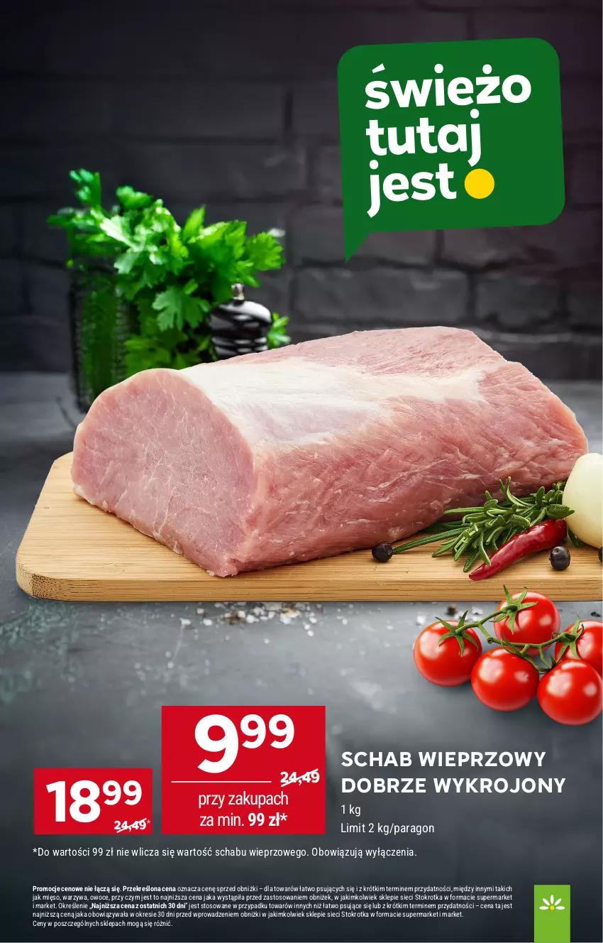Gazetka promocyjna Stokrotka - Supermarket - ważna 03.07 do 09.07.2025 - strona 11 - produkty: Mięso, Owoce, Schab wieprzowy, Warzywa