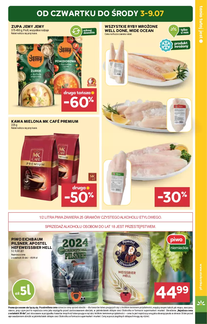 Gazetka promocyjna Stokrotka - Supermarket - ważna 03.07 do 09.07.2025 - strona 5 - produkty: Gra, Kawa, Kawa mielona, Mięso, Owoce, Piwa, Piwo, Warzywa, Zupa